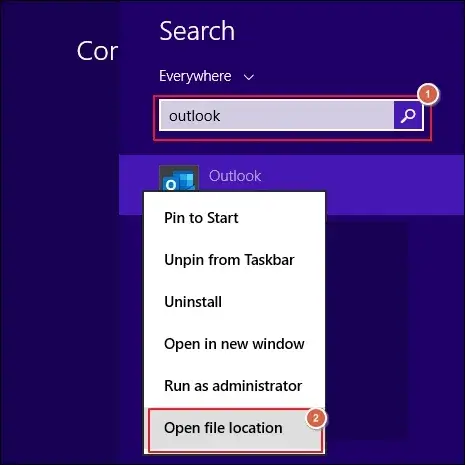 Tap on Open file location to continue