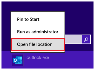 Open file location