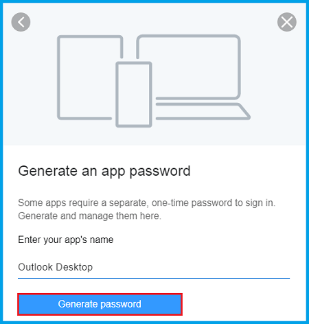 Generate password button