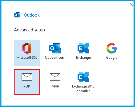 select POP from the options