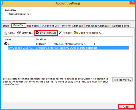 Click Set as Default