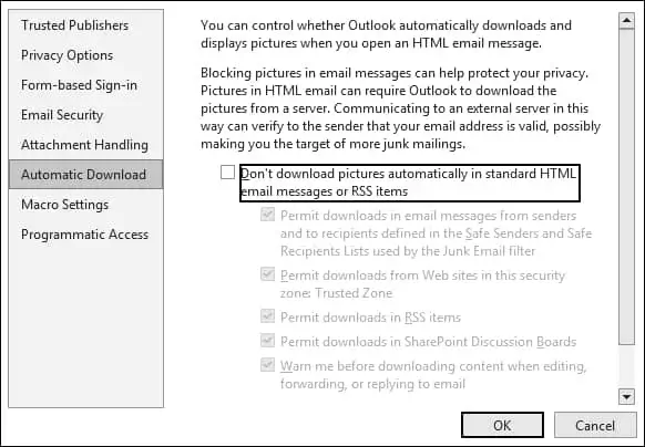 Don’t download pictures automatically