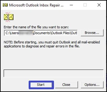 choose PST file