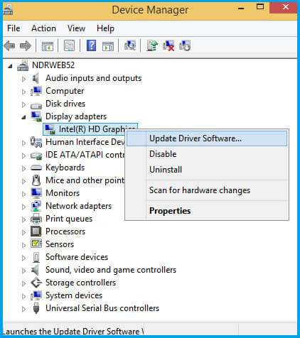 select Update driver