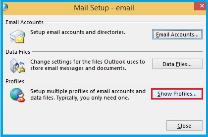 click on the Show Profiles