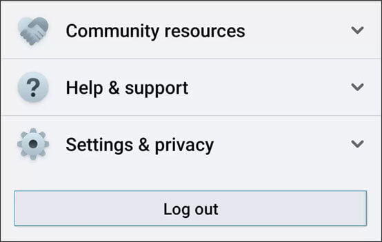 find Log out