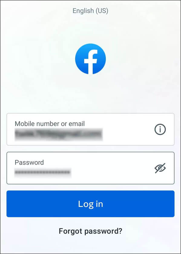 Facebook account and Login