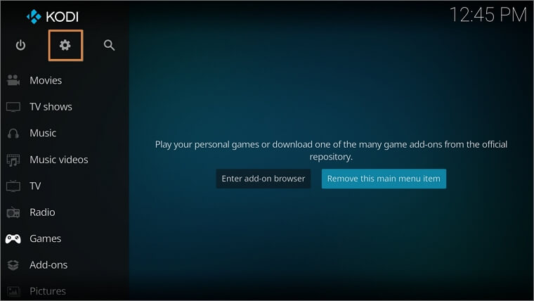 click on the setting