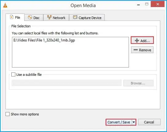 click on the Convert and Save