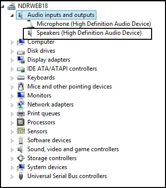 Audio inputs and Outputs