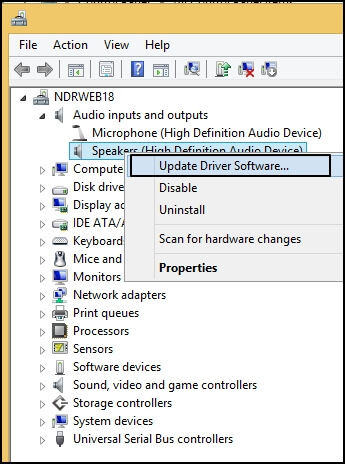 Update Driver Software
