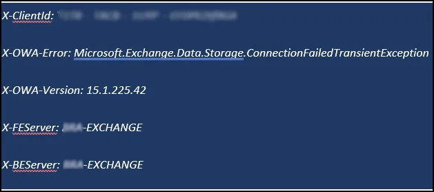 how the connection failed error looks