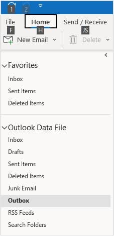 Clear stuck emails in Outbox