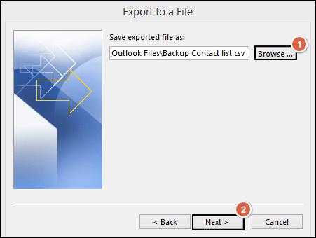 select the file location