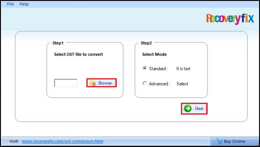 Recoveryfix for OST to PST Converter