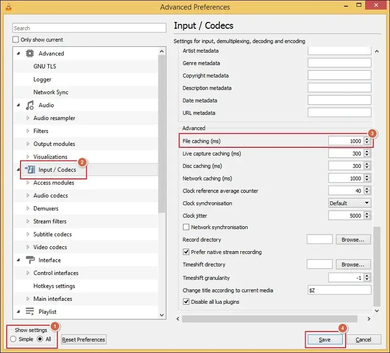 Save the changes and restart the VLC media player