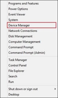 Go to device manager