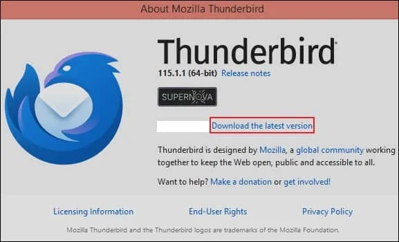 Mozilla Thunderbird option