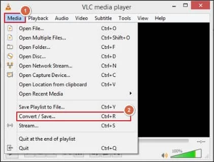 Tap on Media and select the Convert or Save