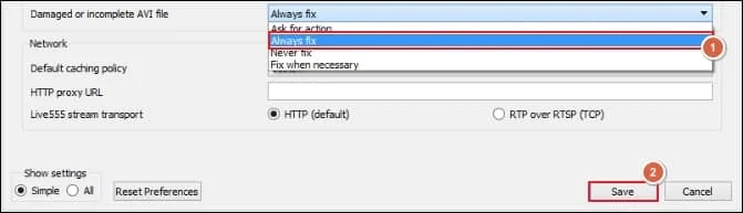 Choose the Always fix option
