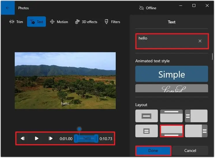 tap on Done to save the made changes