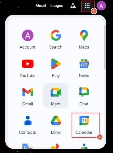 Log in to your Gmail account and use the Calendar option