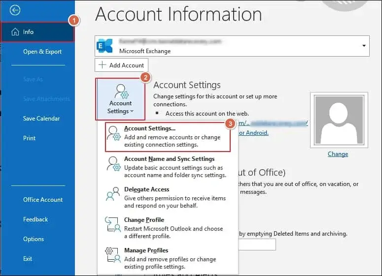 Go to the File Account Settings