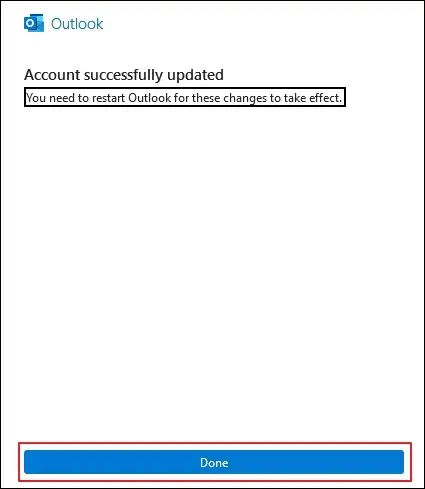Wait for changes to save and proceed to Done