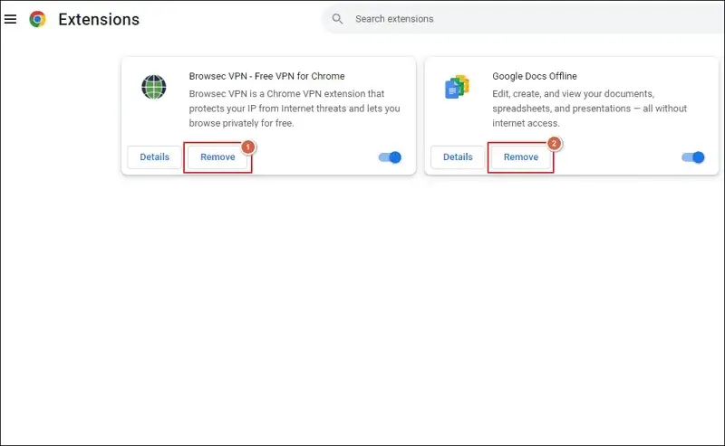 Remove the installed Extensions temporarily