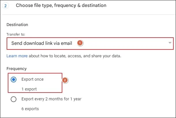 Send download link via email
