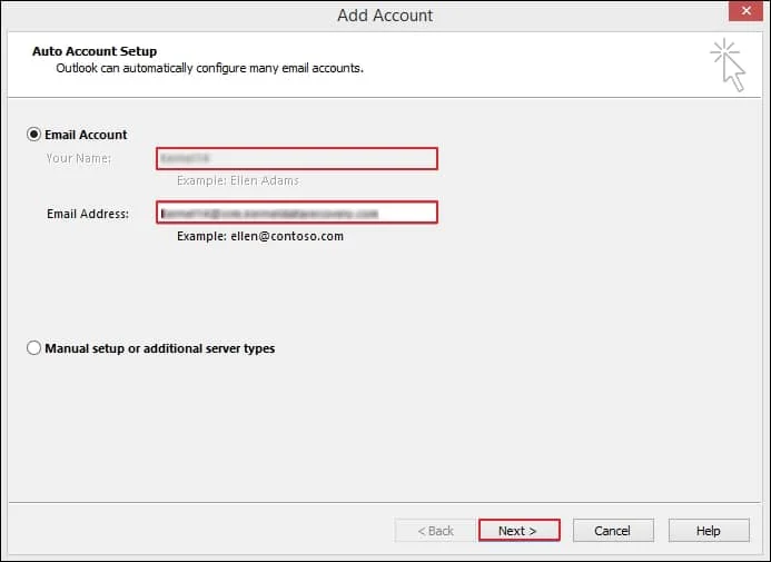 Enter your account credentials