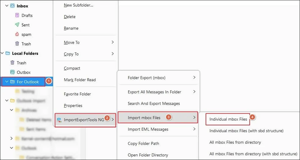 multiple MBOX files