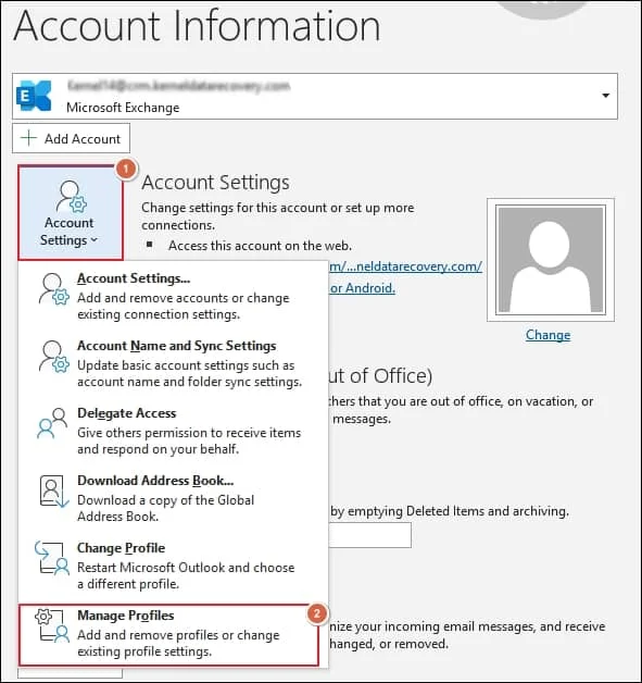 Click on Manage Profiles