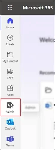 click on Admin
