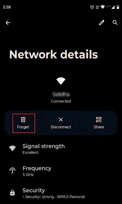 Click on WiFi and Forget the connected or Saved networks