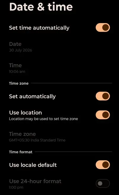 Enable all the options shown