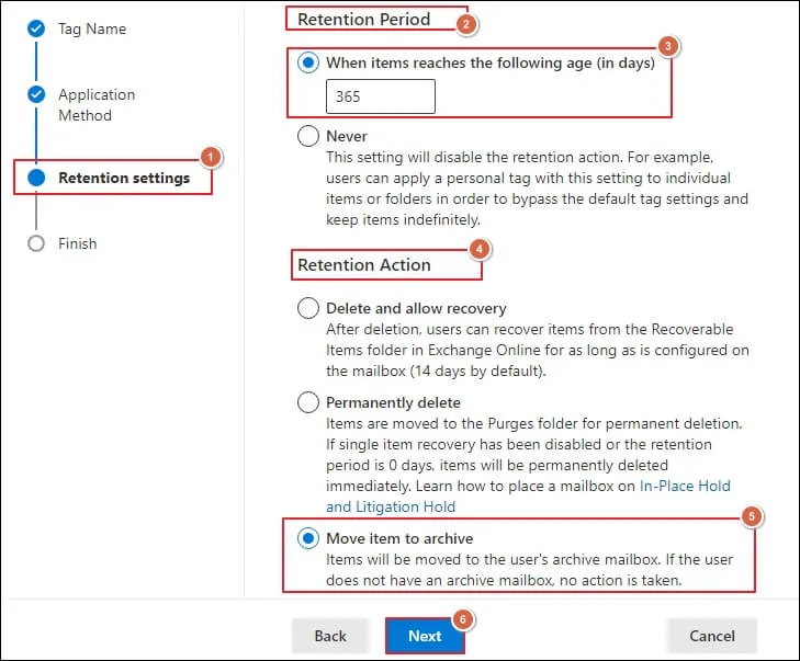 Retention Action