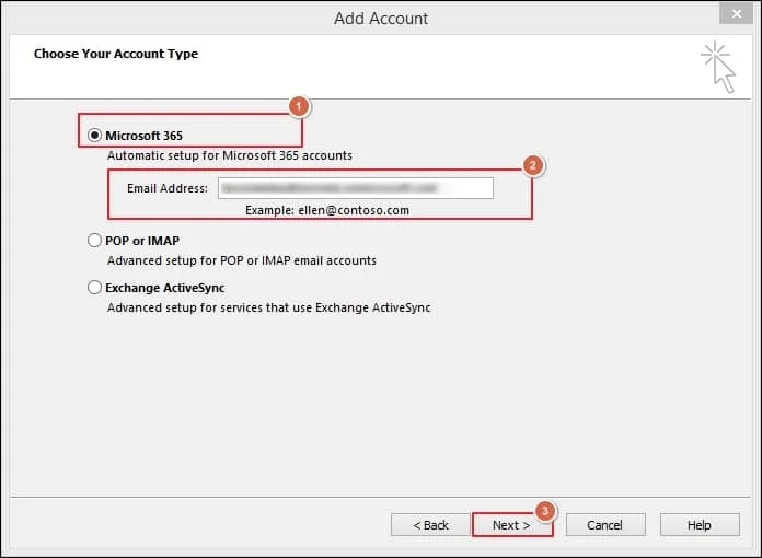 enter the Email address
