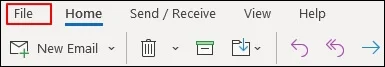 Choose the File option