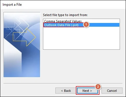 Outlook Data File