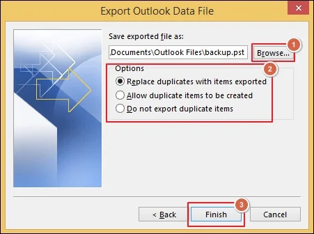 select the saving location
