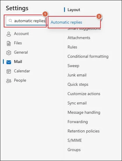 Automatic Replies