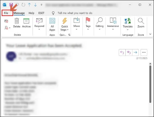 Select File option