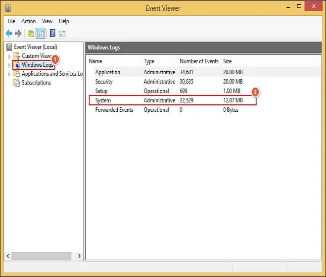 Windows Logs System
