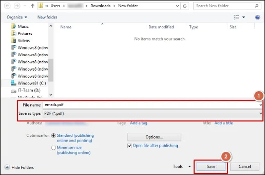 Get location to save the PDF
