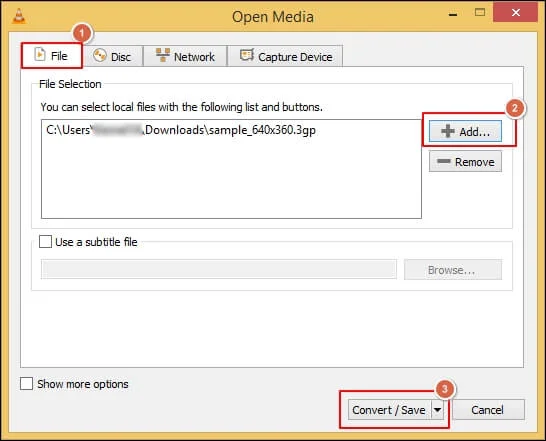 Add 3GP file