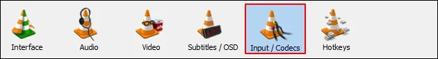 choose the Input/Codecs