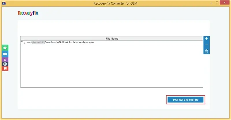 Set Filter and Migrate