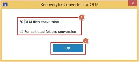 OLM files conversion