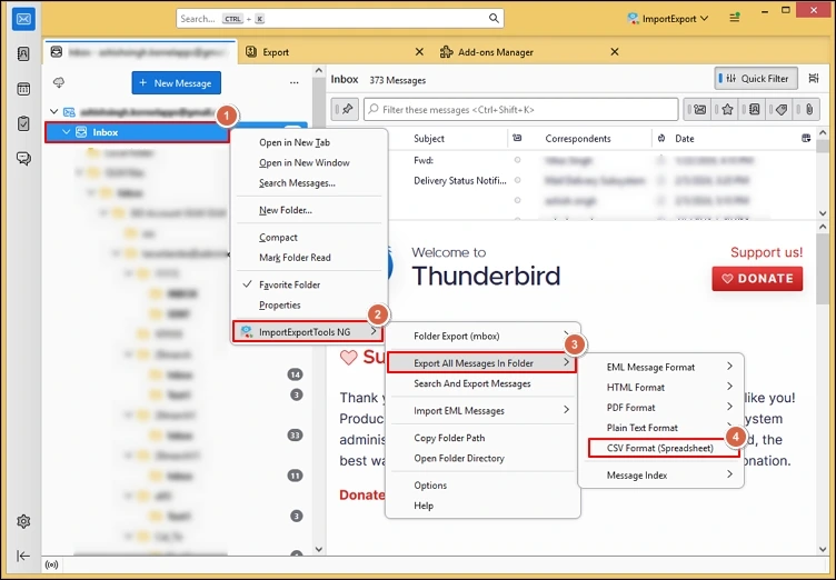 Select the CSV